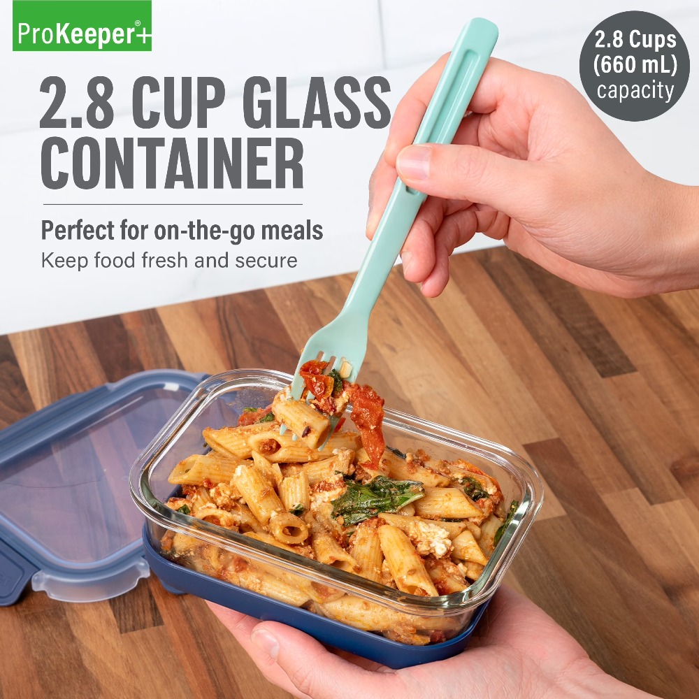 Food Storage In Pantry - 2.8 Cup Glass Food Storage Container