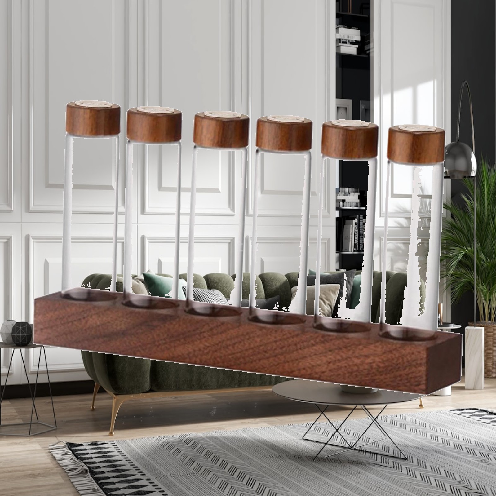 Food Storage In Pantry - Glass Test Tubes Coffee Bean Dispenser