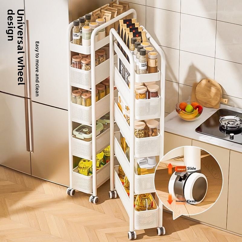 Food Storage In Cabinets - Stainless steel kitchen crevice rack refrigerator