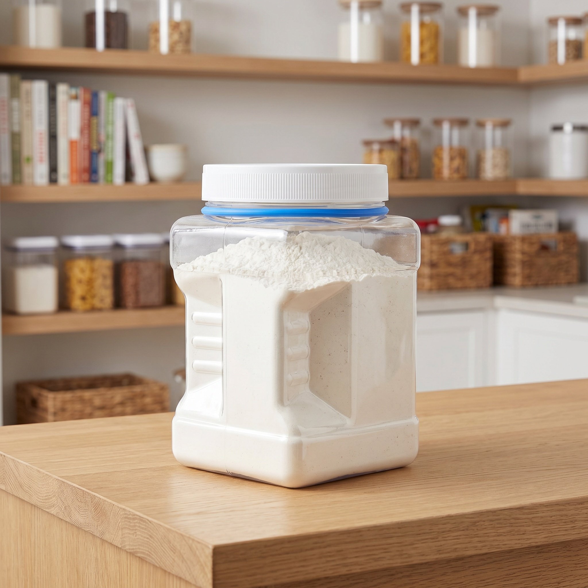 Food Storage In Pantry - 6Pcs Clear Square Airtight Storage Jars