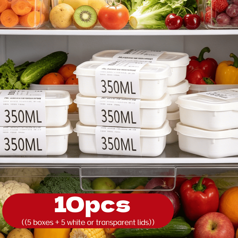 Food Storage Equipment - 10Pcs Reusable Stackable Food Storage Box