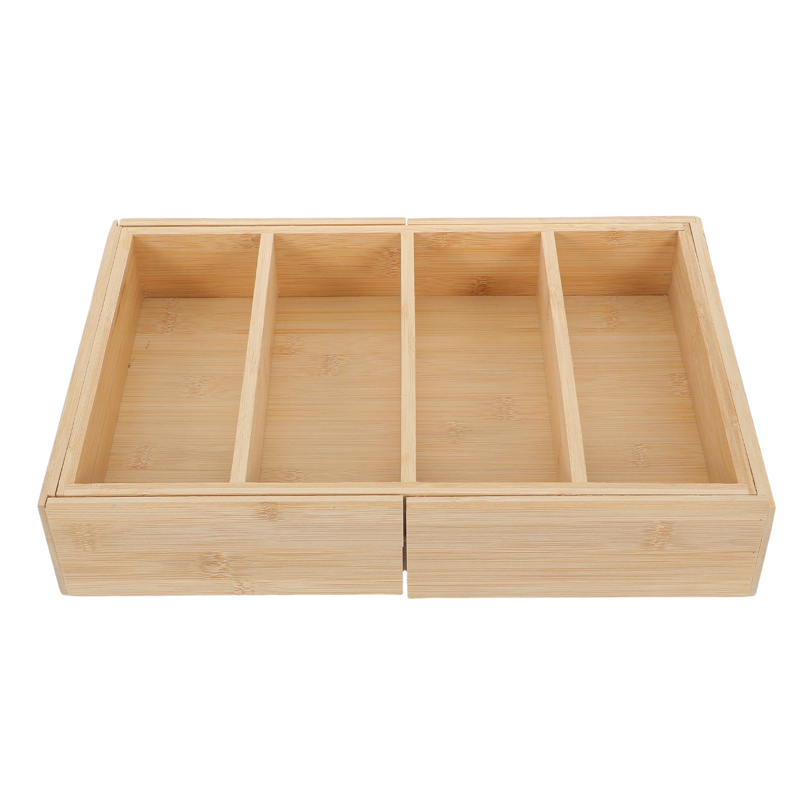 Food Storage In Pantry - Bamboo Expandable Shelf Organizer Adjustable Cabinet