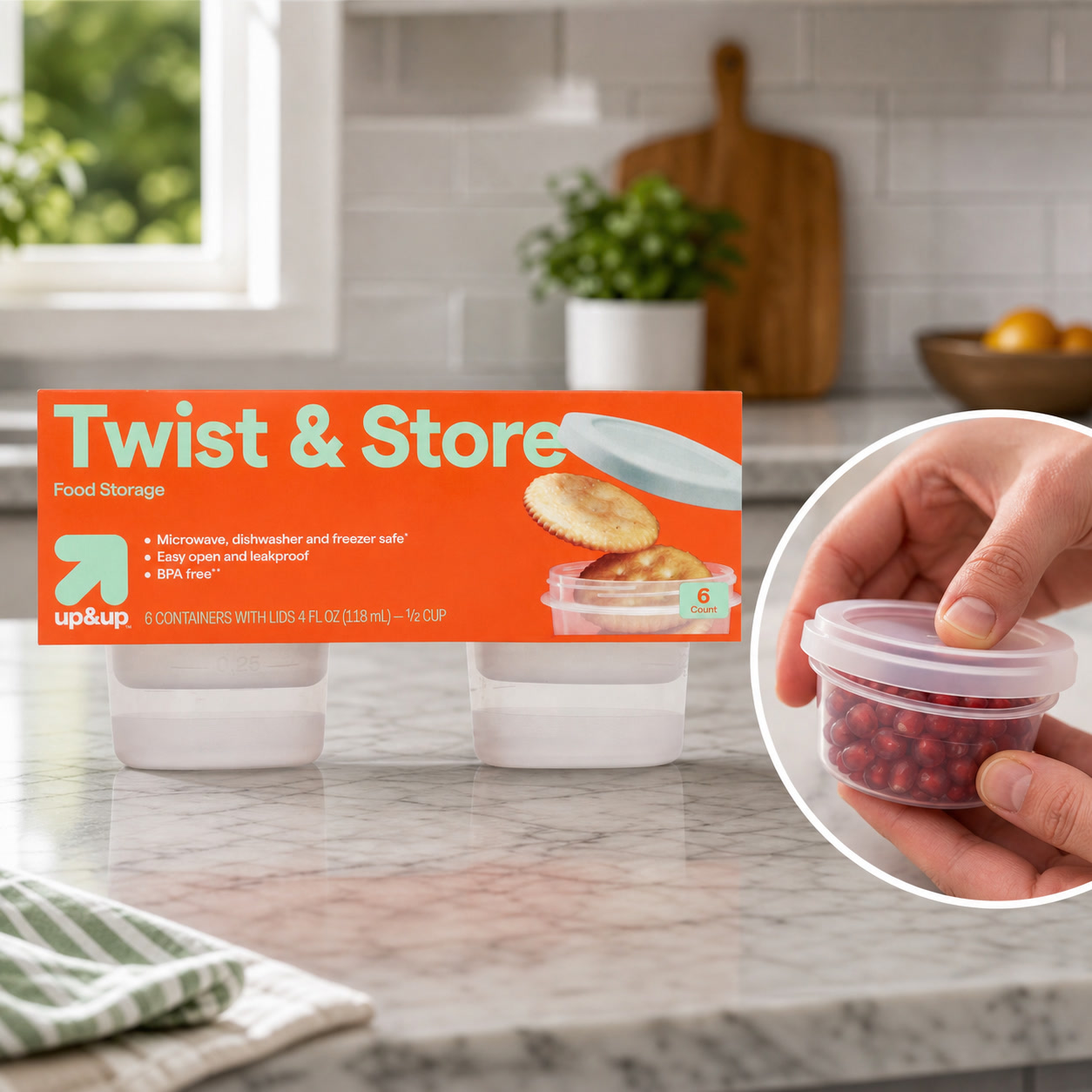Food Storage With Lock - 6ct Round Twist-Lock Food Storage Containers,
