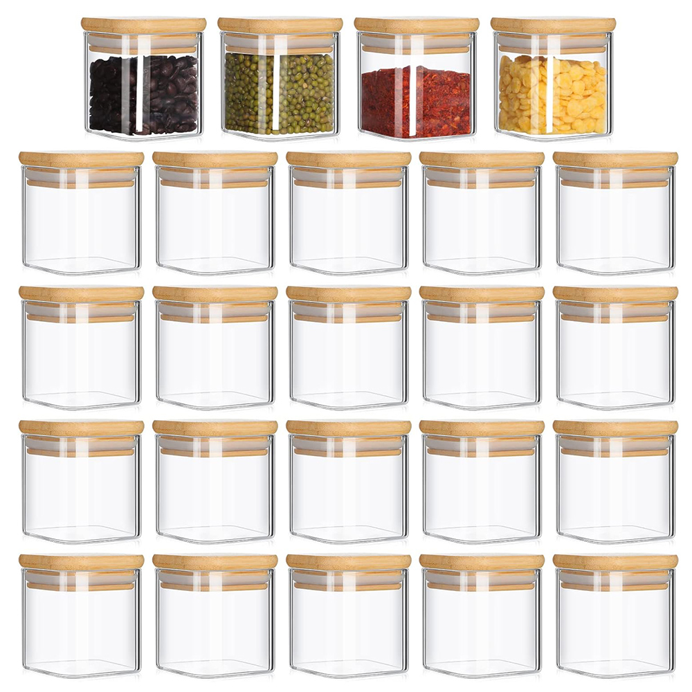 4oz 6Packs Glass Jars Set with - Food Storage Set Glass ulasan dan harga