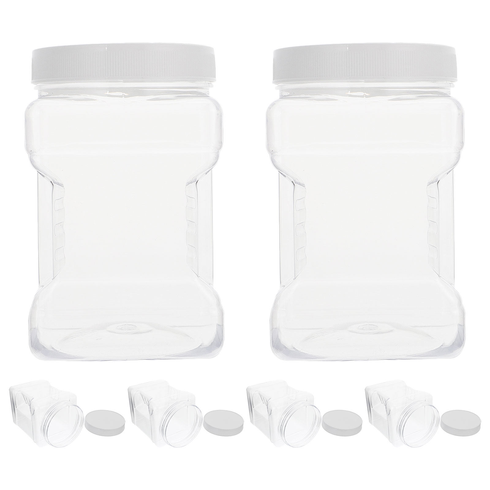 6Pcs Transparent Storage Jars  - Food Storage Airtight ulasan dan harga