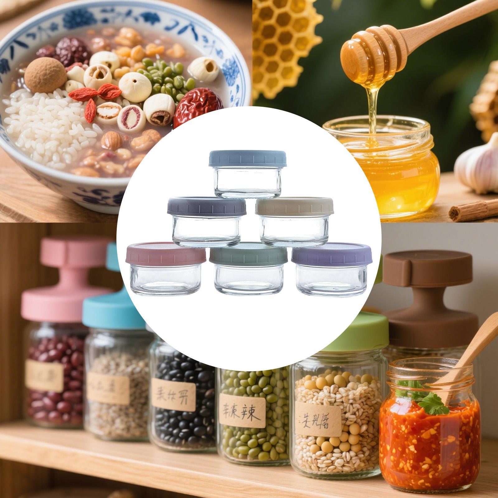 Mini Glass Jars with Leakproof - Food Storage Set Glass ulasan dan harga