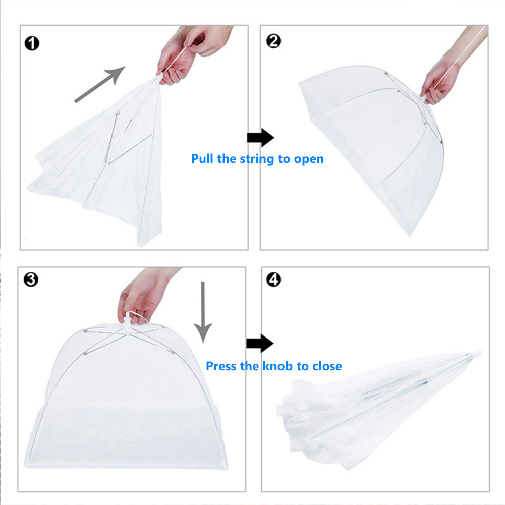1-6pcs Foldable Food Mesh Cove - Food Storage Long Term ulasan dan harga