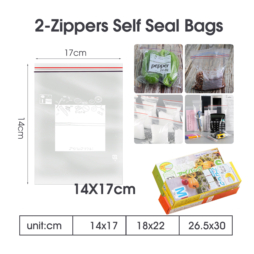 0.12mm Thick Resealable Dual Z - Food Storage With Lock ulasan dan harga