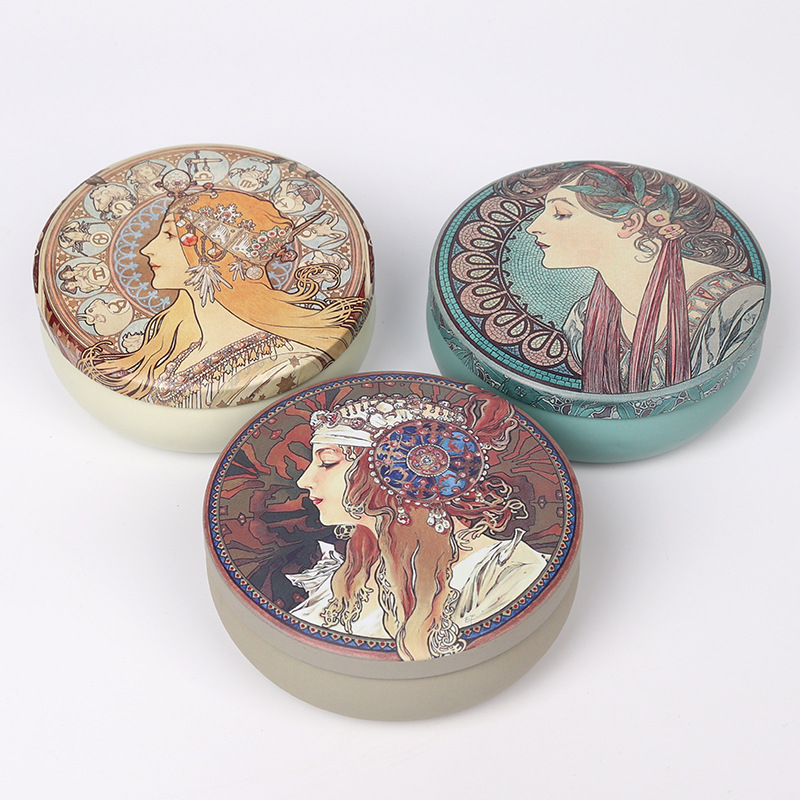 Printed Round Gift Boxes Stora - Food Storage Drums ulasan dan harga