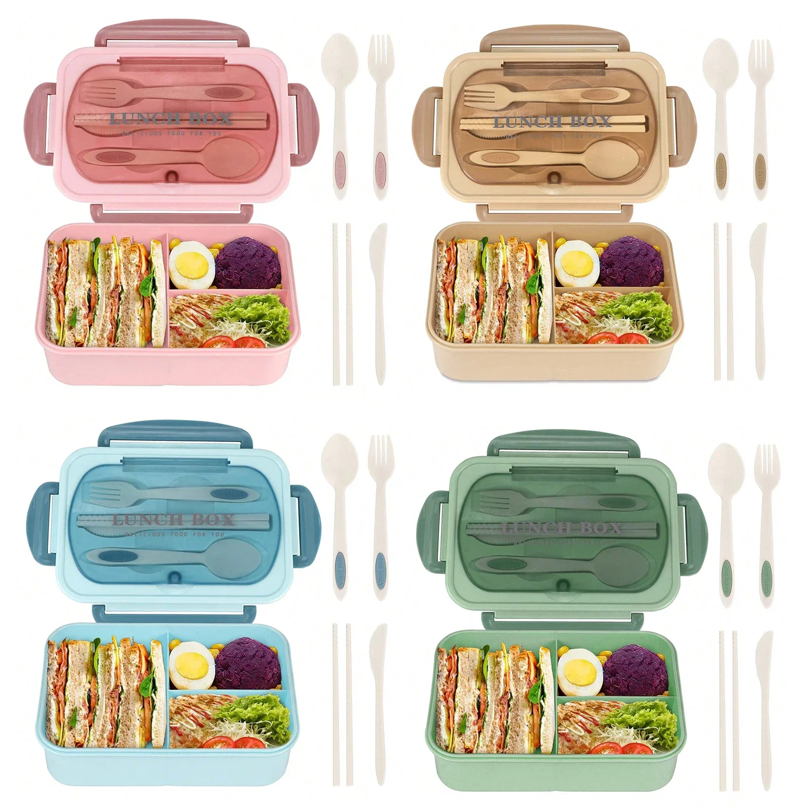Adult Bento Box with 3 Compart - Food Storage Oven Safe ulasan dan harga