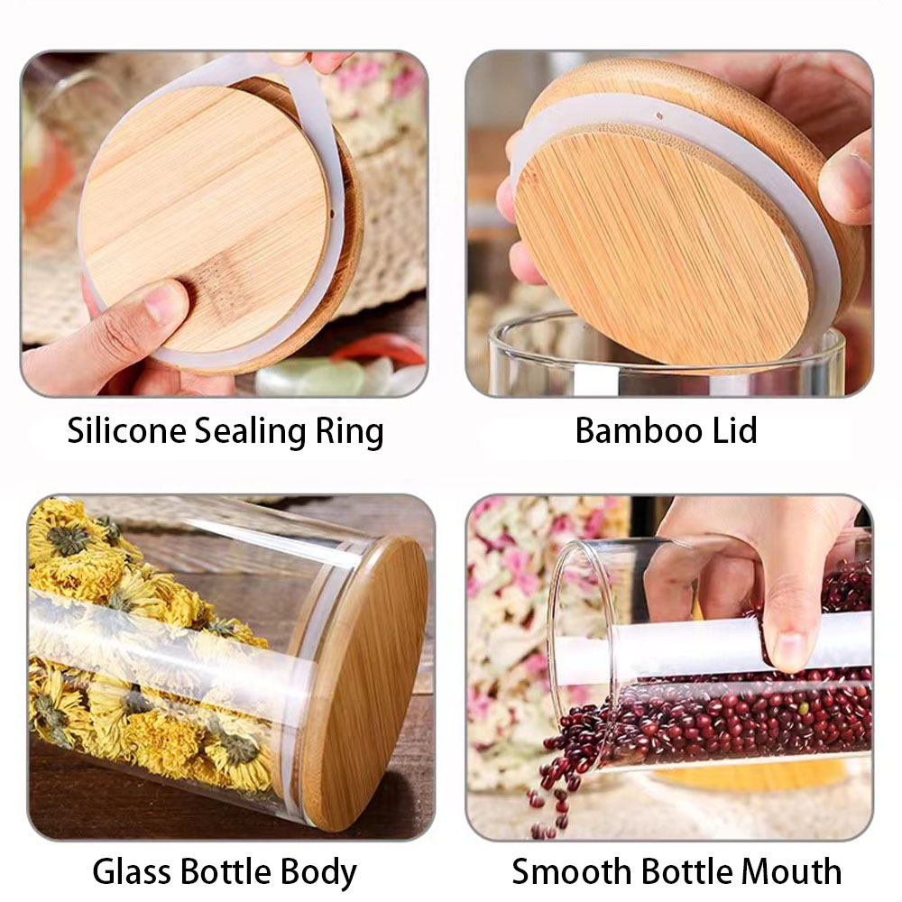 4/8pcs 250ml 500ml 1000ml Glas - Food Storage Drums ulasan dan harga
