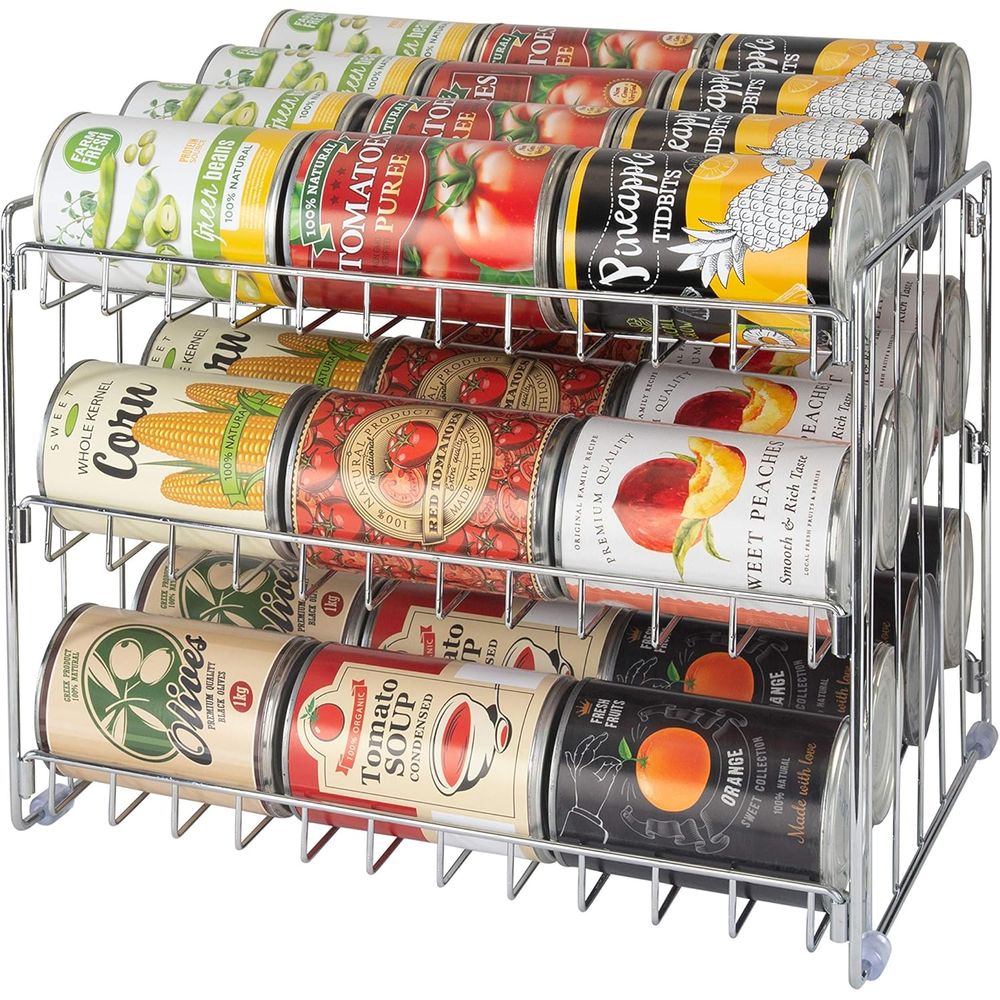 3 Tier Can Organizer | Chrome  - Food Storage In Cabinets ulasan dan harga