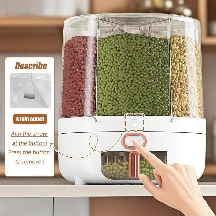 6-Compartment 360° Rotating Ai - Food Storage In Pantry ulasan dan harga