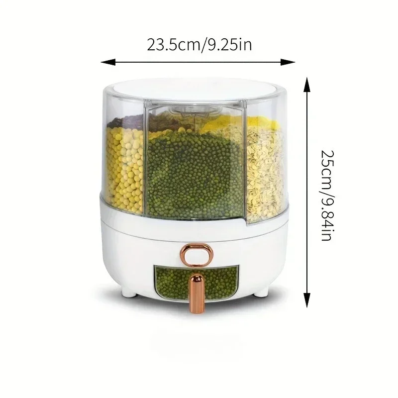 6-Compartment 360° Rotating Ai - Food Storage In Pantry ulasan dan harga