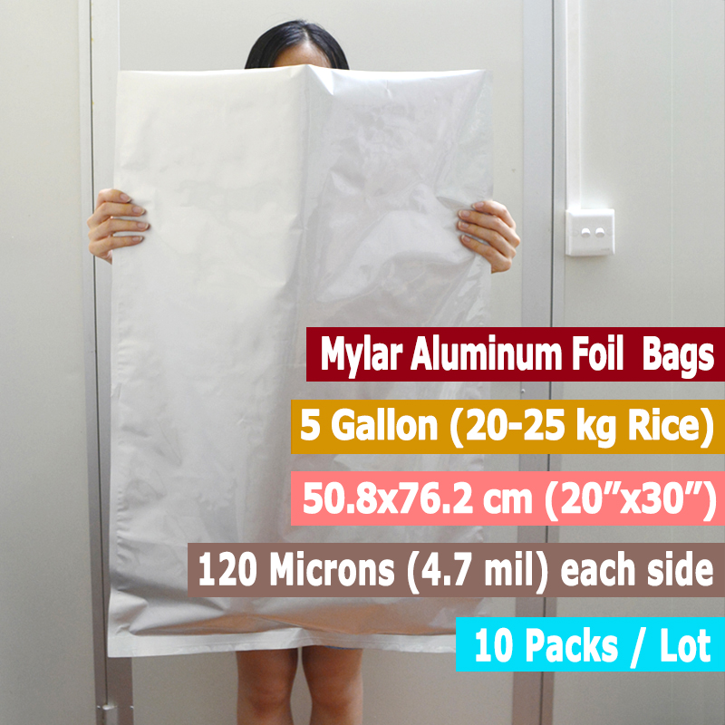 10 Packs 5 Gallons Mylar Bags  - Food Storage Long Term ulasan dan harga