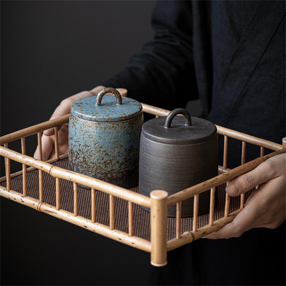 Ceramic Tea Caddy Sealed Jar S - Food Storage Drawer Organizer ulasan dan harga