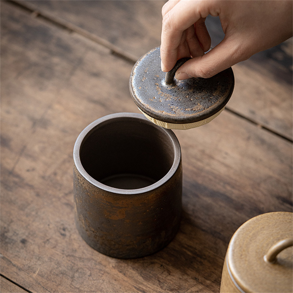 Ceramic Tea Caddy Sealed Jar S - Food Storage Drawer Organizer ulasan dan harga