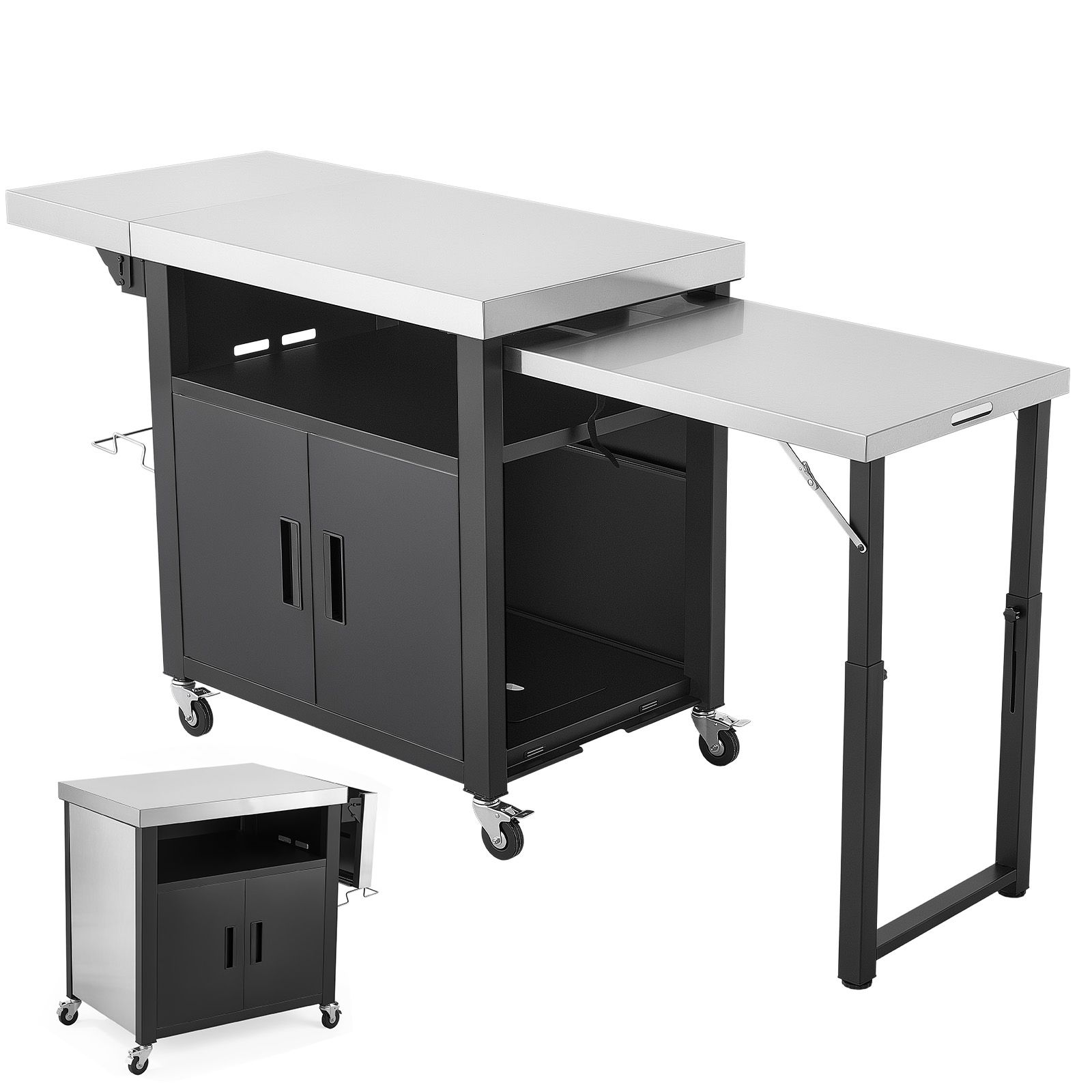 Outdoor Grill Cart with Storag - Food Storage In Cabinets ulasan dan harga