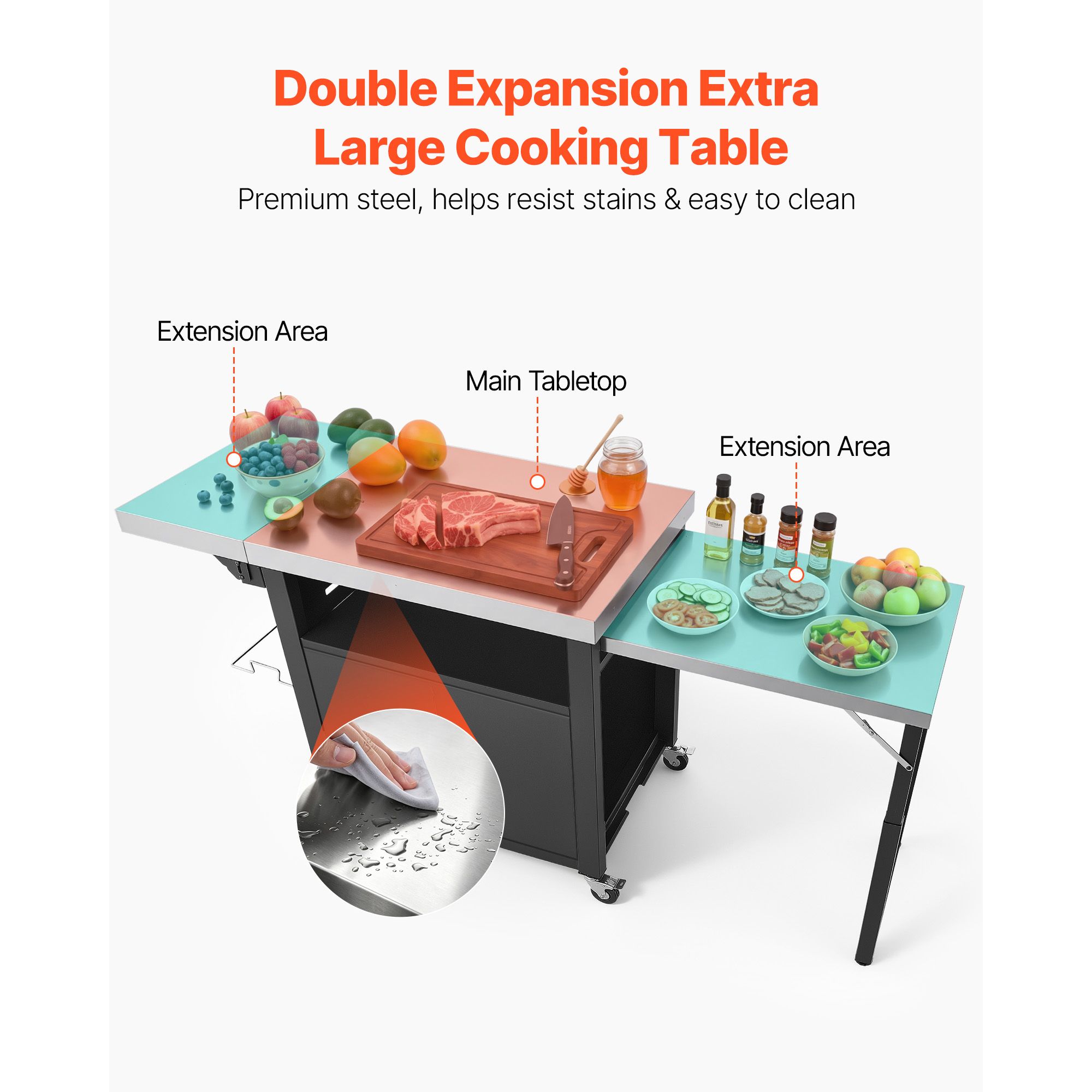 Outdoor Grill Cart with Storag - Food Storage In Cabinets ulasan dan harga