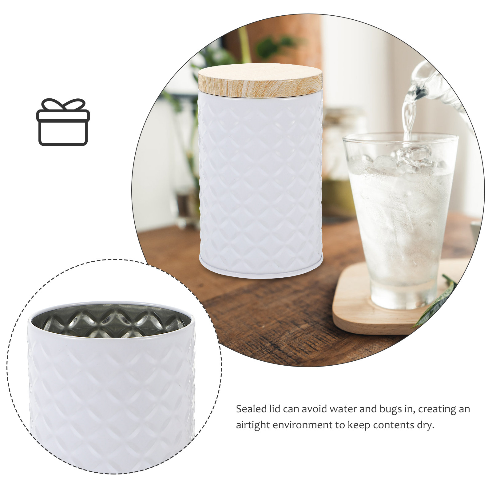 2Pcs Food Grade Tinplate Stora - Food Storage Airtight ulasan dan harga
