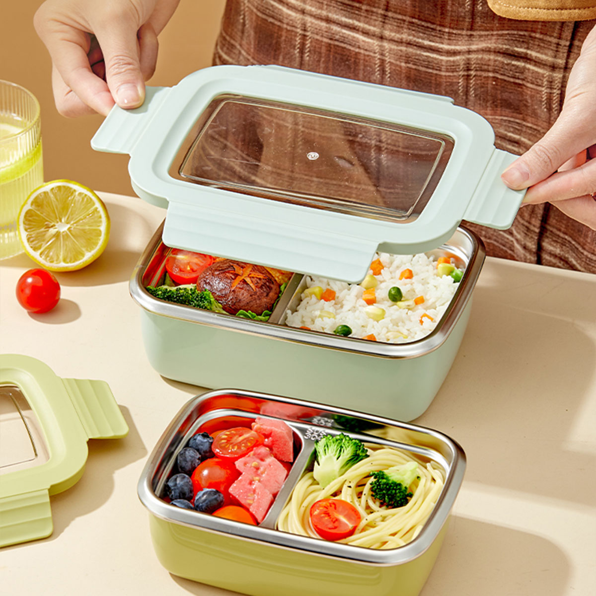Microwave 304 Stainless Steel  - Food Storage Drawer Organizer ulasan dan harga