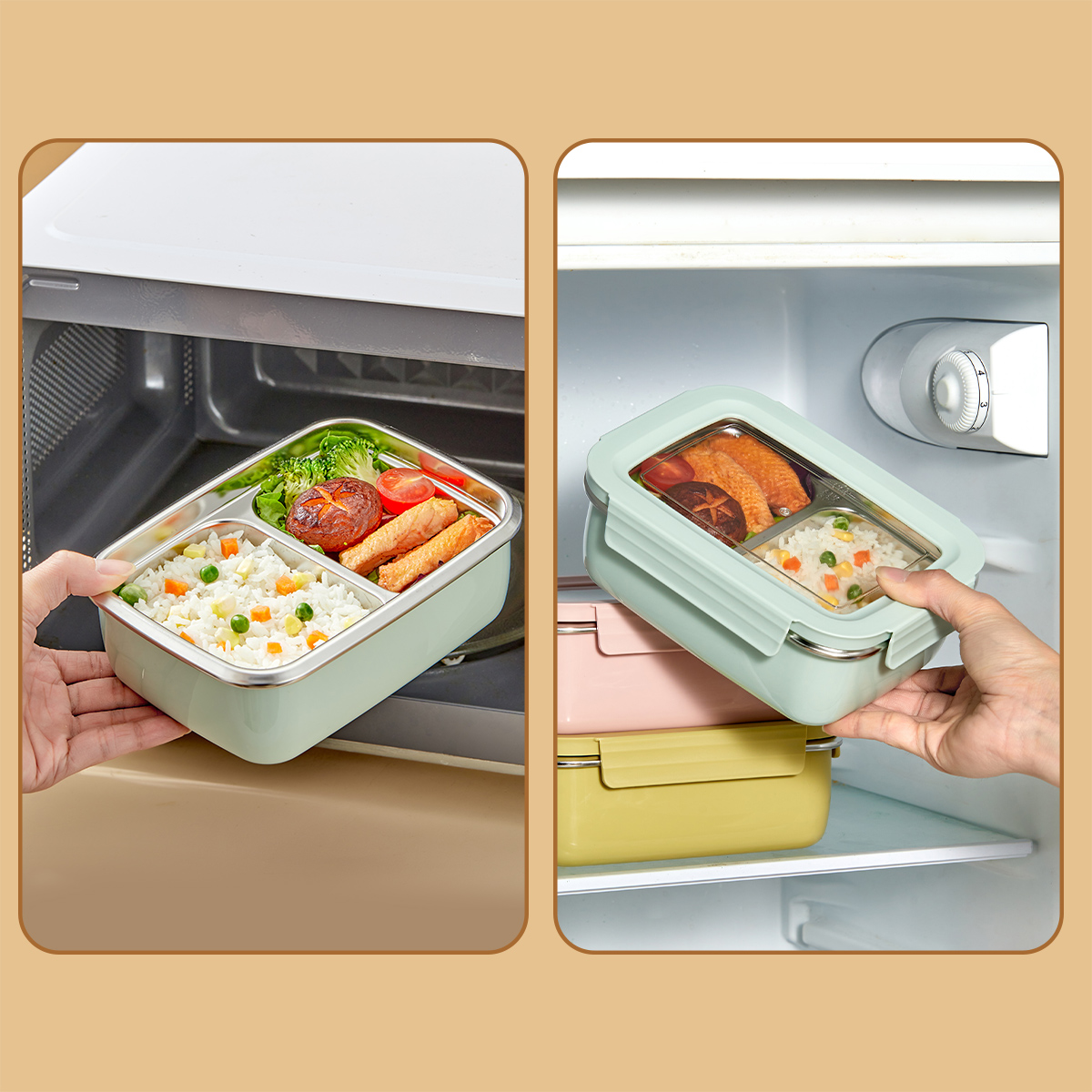 Microwave 304 Stainless Steel  - Food Storage Drawer Organizer ulasan dan harga