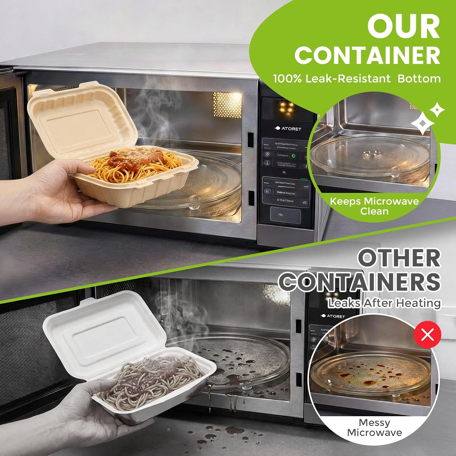 50 Pack 16oz Clamshell Take Ou - Food Storage Oven Safe ulasan dan harga