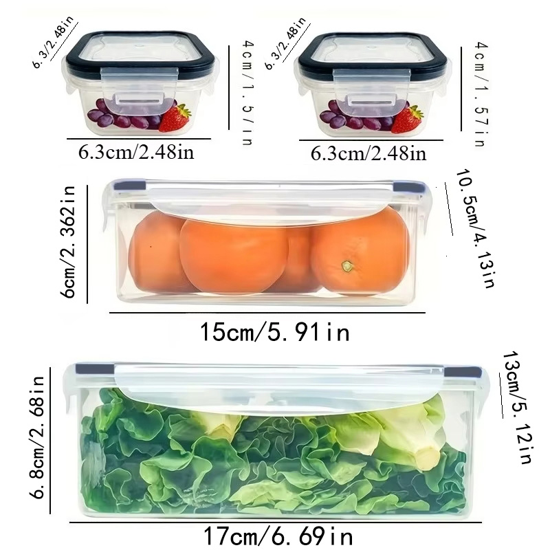 8Pcs Set Includes 4 Containers - Food Storage Equipment ulasan dan harga