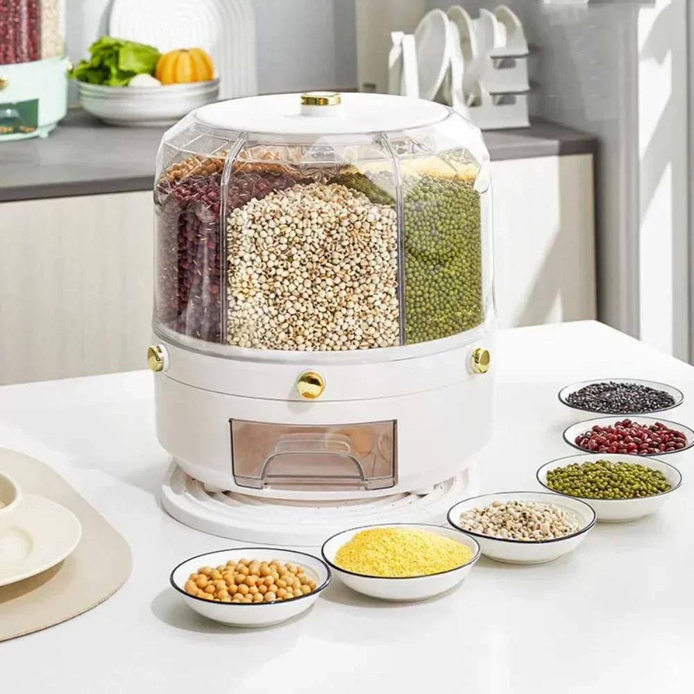Food Grade Rotating Grain Disp - Food Storage Drawer Organizer ulasan dan harga