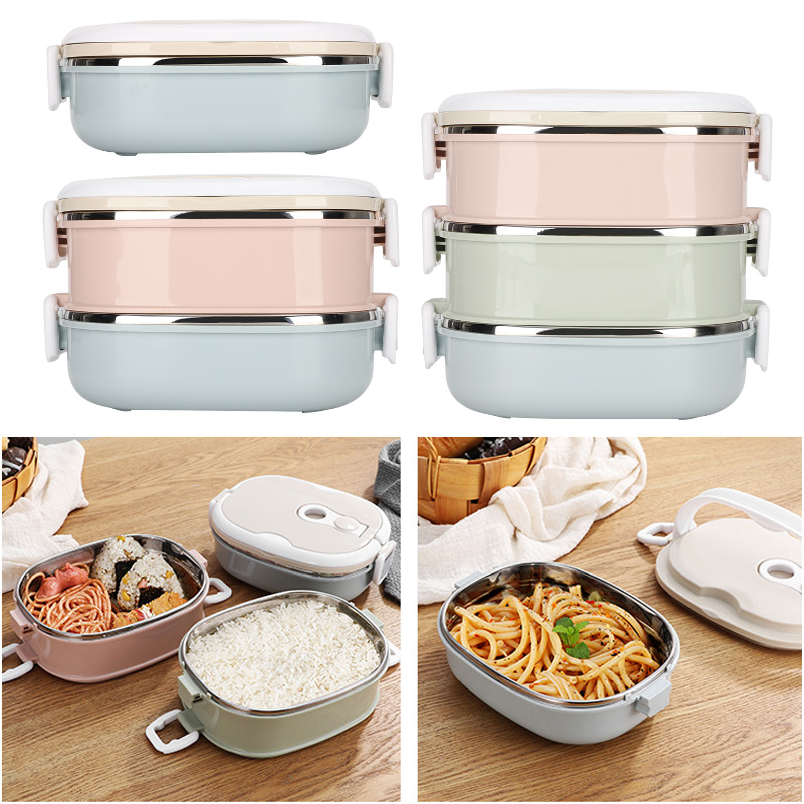 Lunch Box Lunch Box Portable S - Food Storage Utensils ulasan dan harga