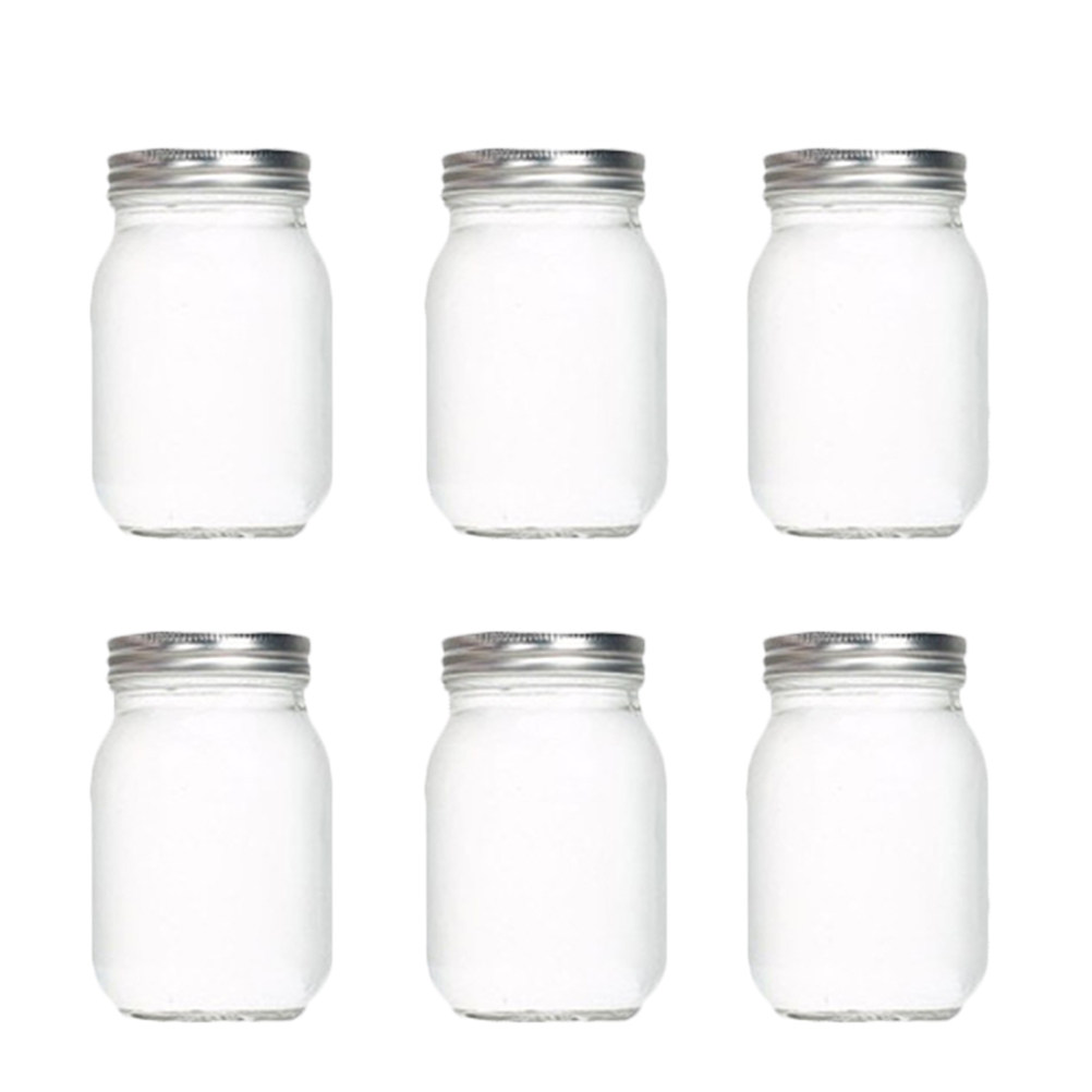 6Pcs Transparent Round Glass J - Food Storage Airtight ulasan dan harga