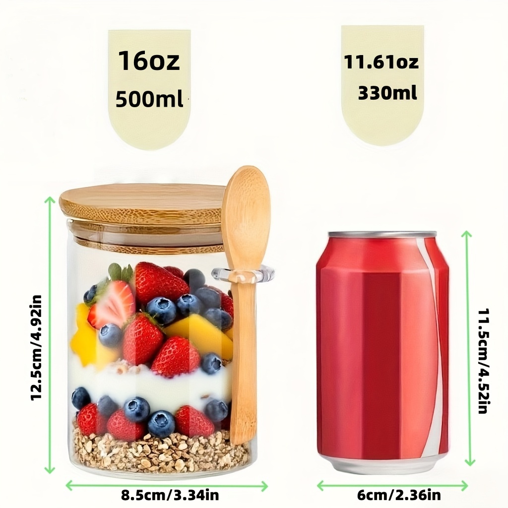 1/2/4/8Pcs Oatmeal Glass Cup S - Food Storage Set Glass ulasan dan harga