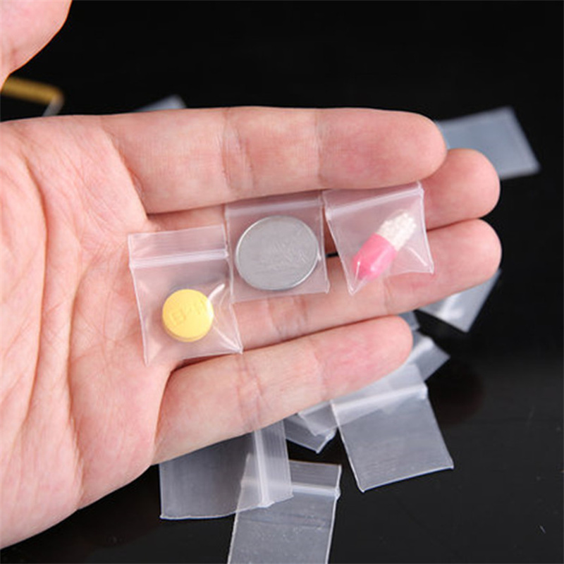 100Pieces Transparent Mini Sma - Food Storage With Lock ulasan dan harga
