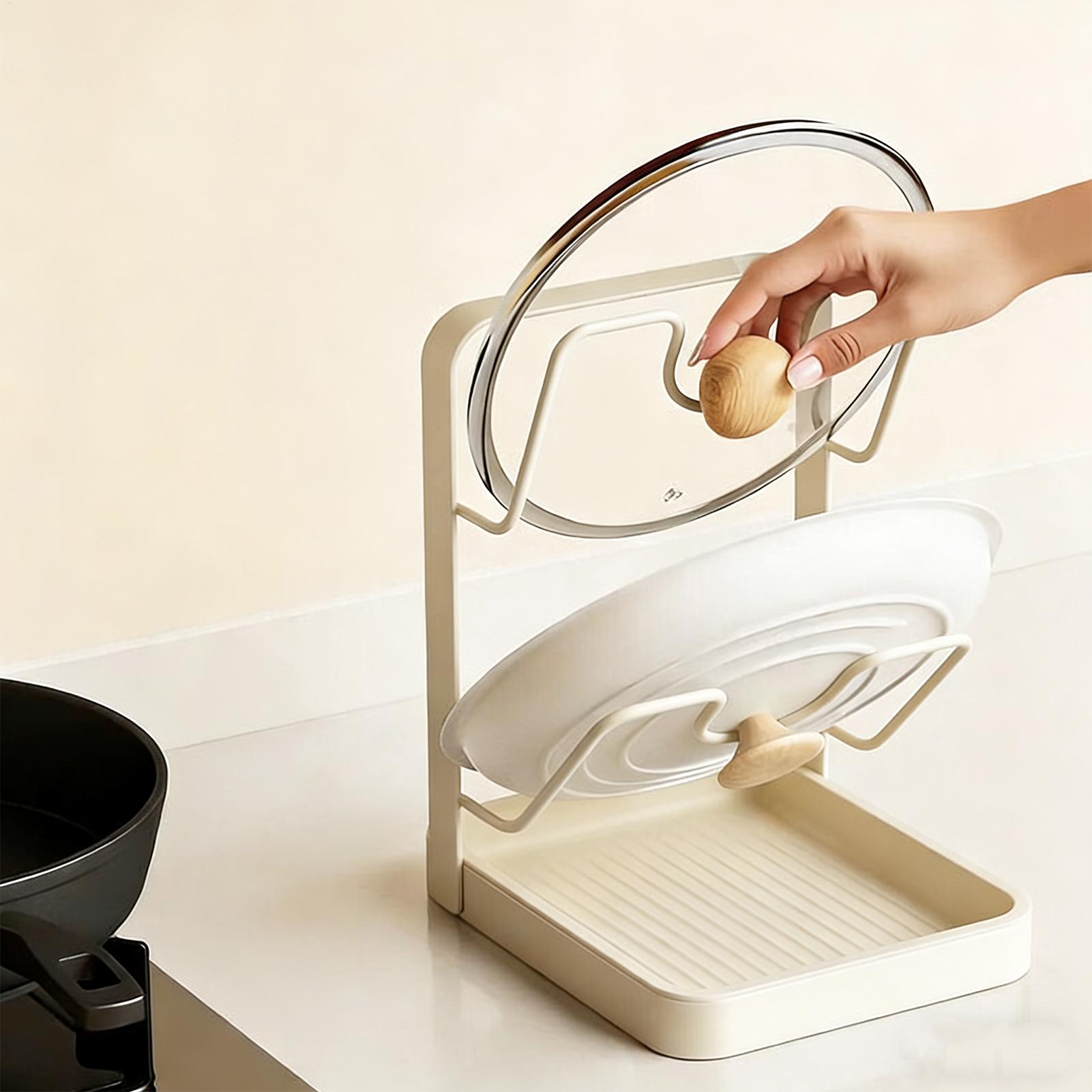 Pot Lid Organizer Anti-Slip Ki - Food Storage Organiser ulasan dan harga
