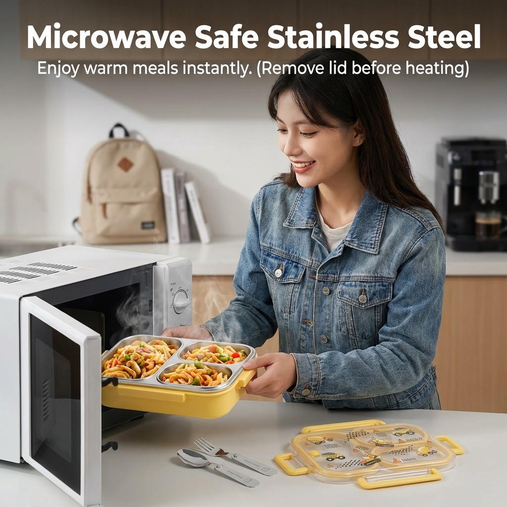 900ML Cute 304 Stainless Steel - Food Storage Oven Safe ulasan dan harga