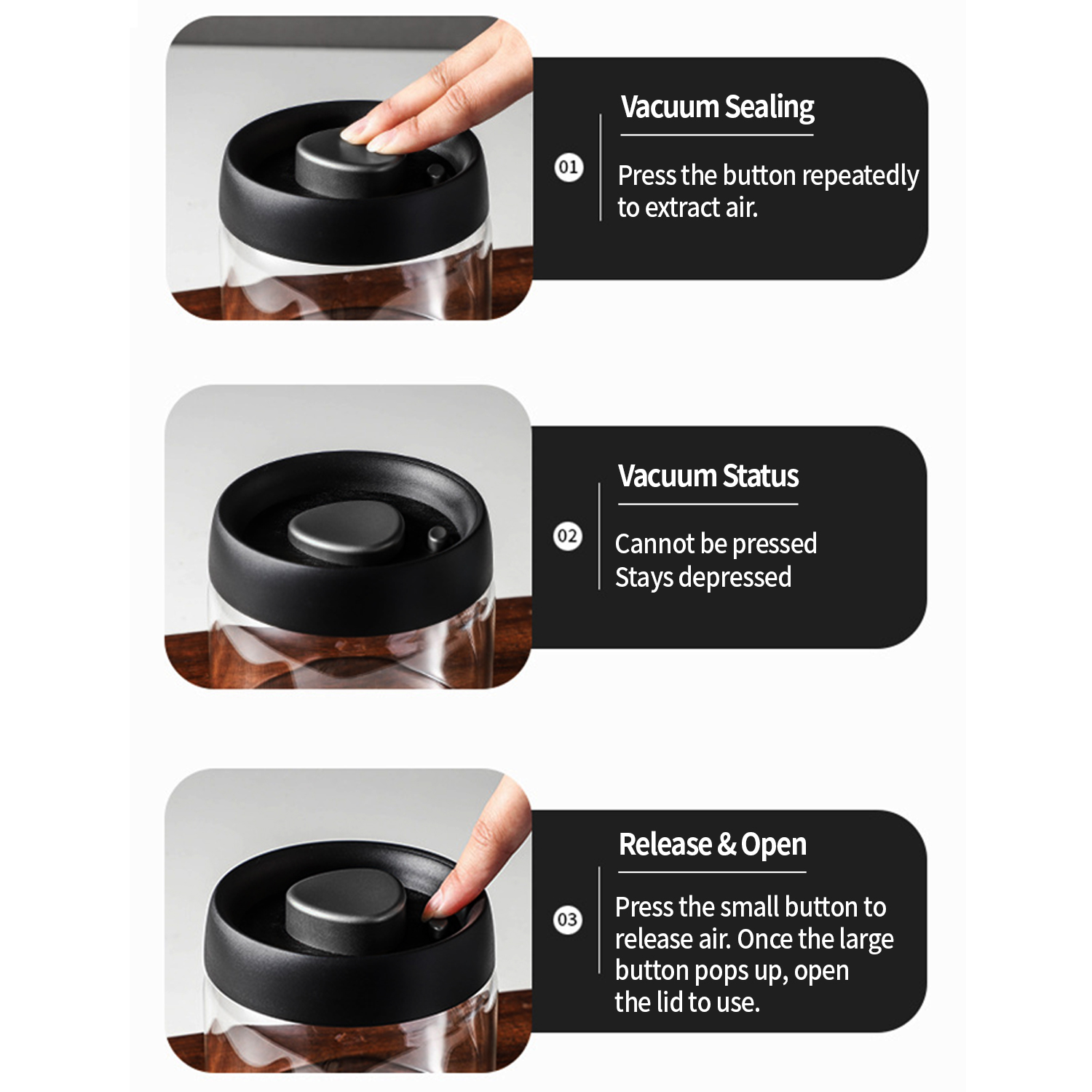OANKR Vacuum Coffee Canister 5 - Food Storage Airtight ulasan dan harga