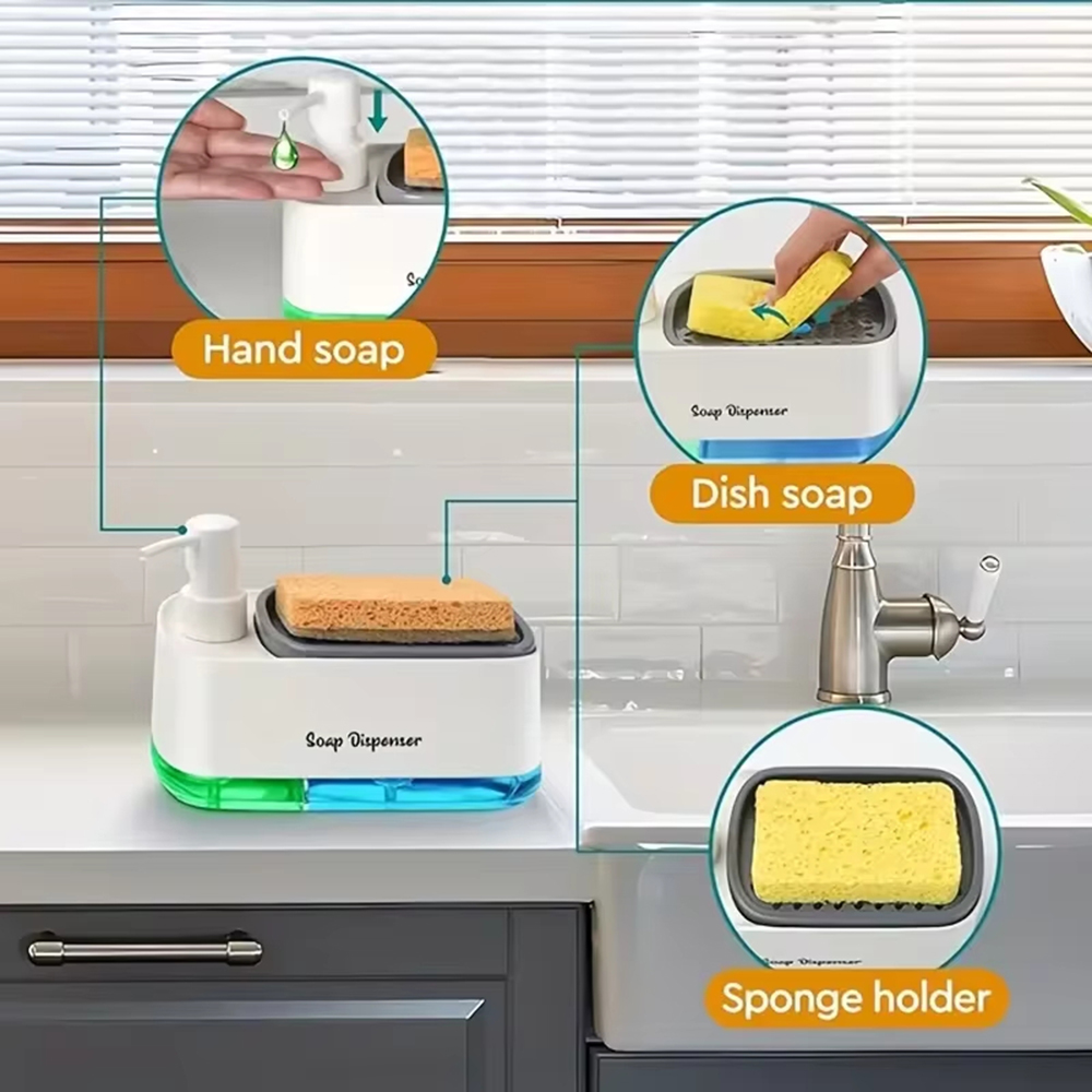 3-in-1 Hand And Dish Soap Disp - Food Storage Organiser ulasan dan harga
