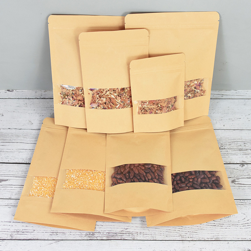 20/50pcs Kraft Paper Zip Lock  - Food Storage With Lock ulasan dan harga