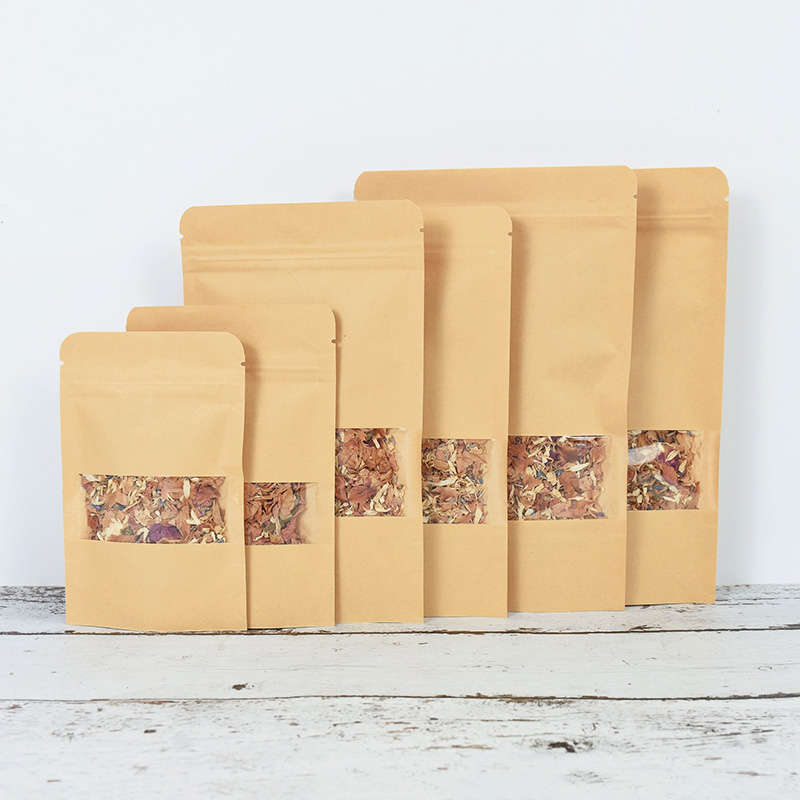 20/50pcs Kraft Paper Zip Lock  - Food Storage With Lock ulasan dan harga