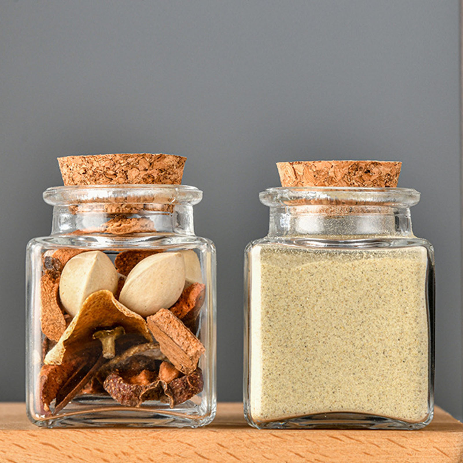 1/5/10Pcs Glass Storage Jars K - Food Storage In Pantry ulasan dan harga