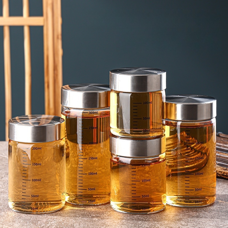 2Pcs 100-500ml Glass Storage C - Food Storage Set Glass ulasan dan harga