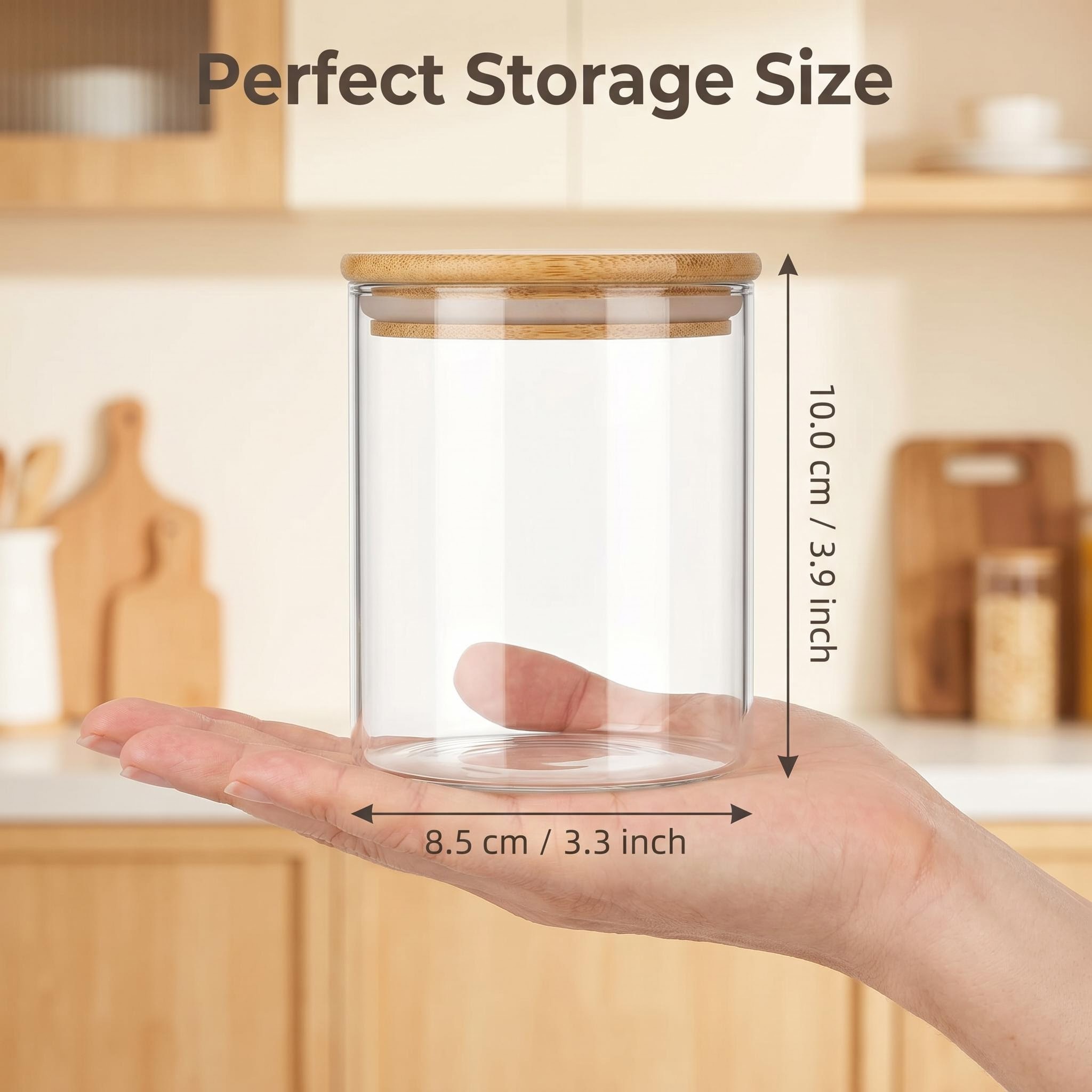 9 Pieces Clear Glass Storage C - Food Storage In Pantry ulasan dan harga