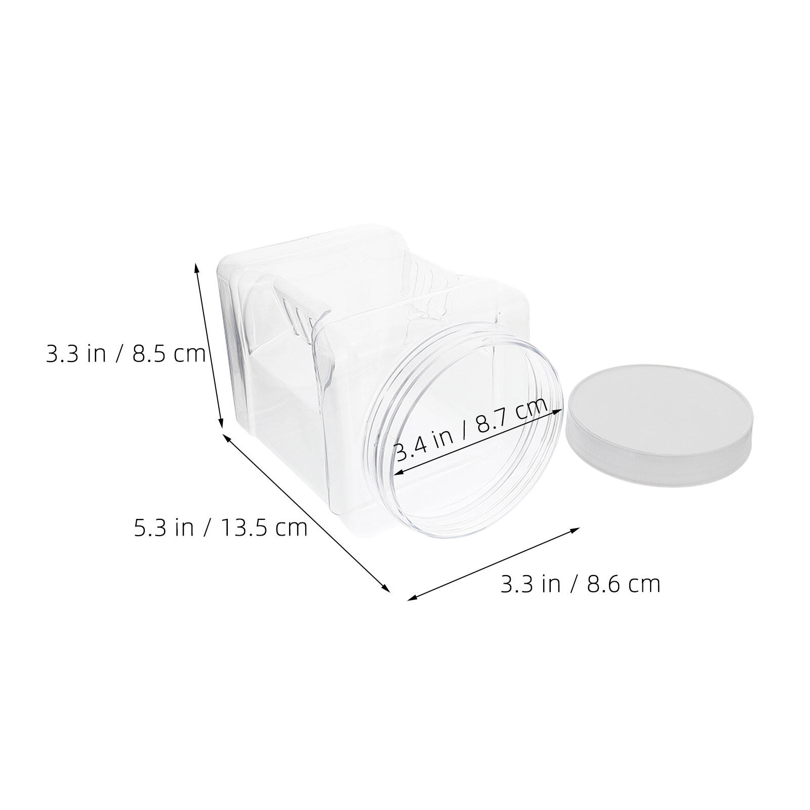 6Pcs Clear Square Airtight Sto - Food Storage In Pantry ulasan dan harga
