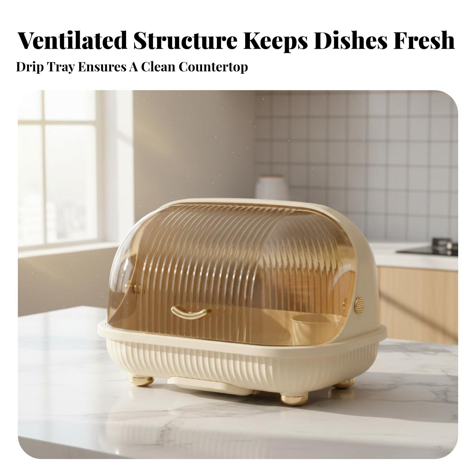 Polypropylene Kitchen Dish Rac - Food Storage Organiser ulasan dan harga