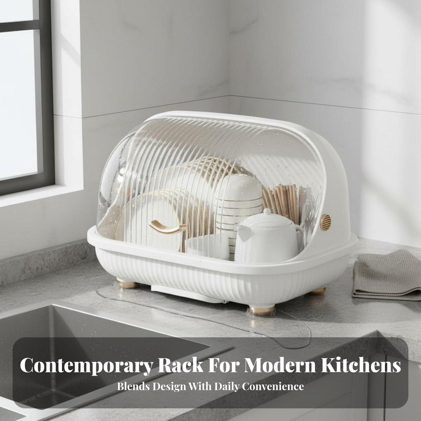 Polypropylene Kitchen Dish Rac - Food Storage Organiser ulasan dan harga