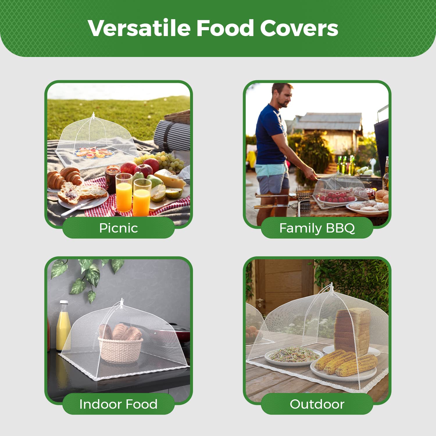 Foldable Food Mesh Cover Fly A - Food Storage Long Term ulasan dan harga
