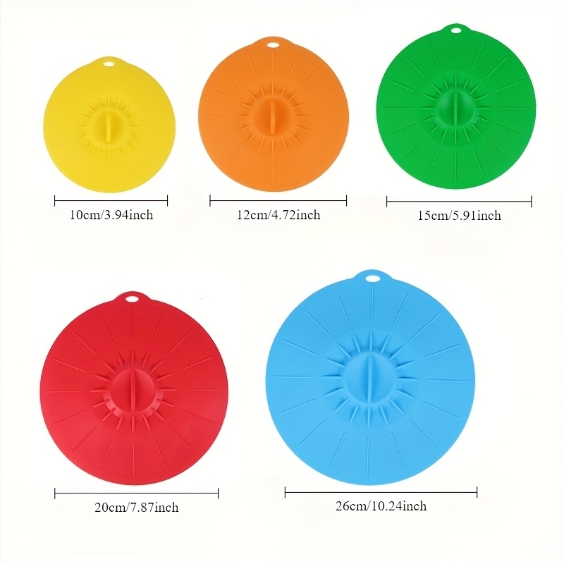 5-Piece Silicone Lids, Heat-Re - Food Storage Utensils ulasan dan harga