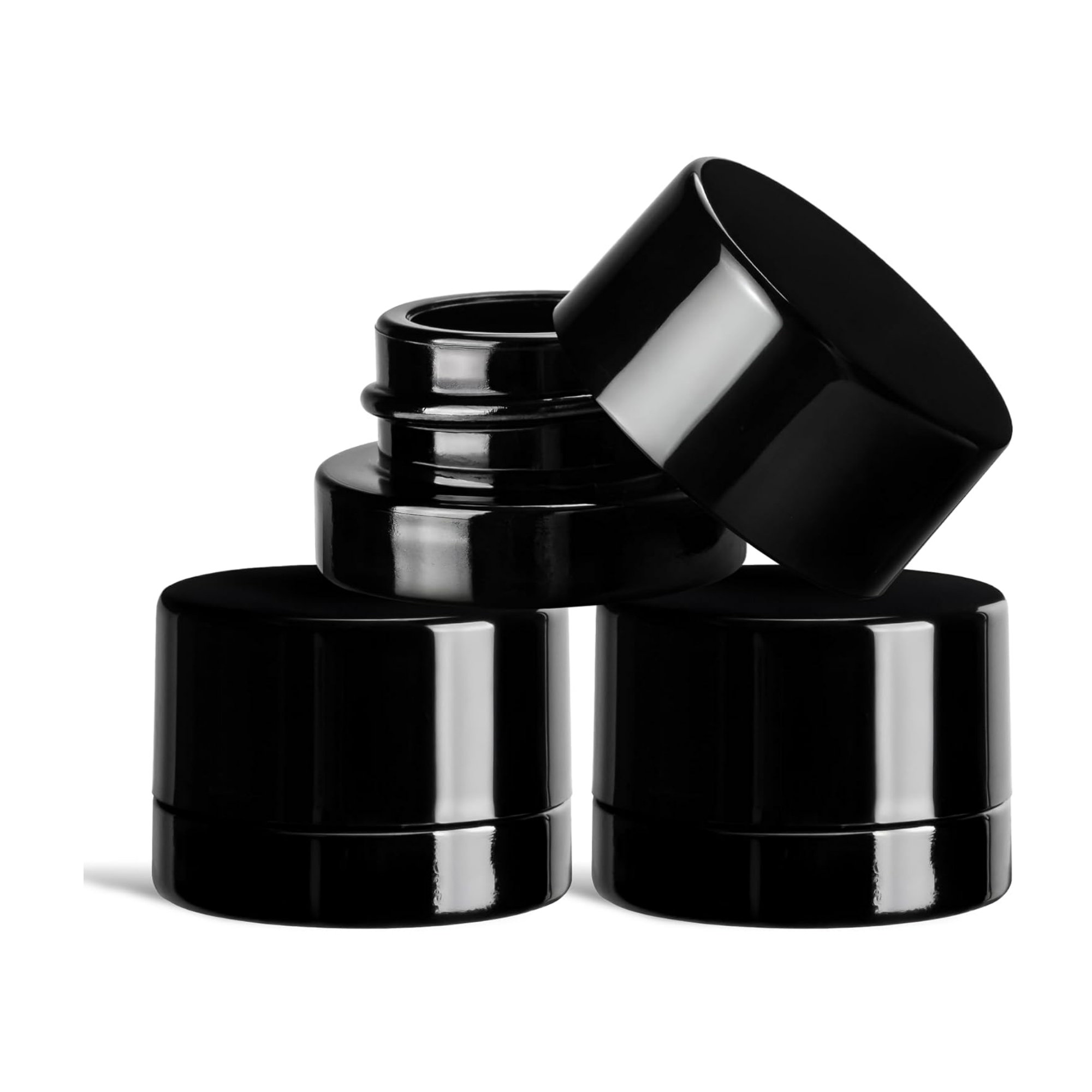 5ml Thick Black Glass Jars wit - Food Storage Set Glass ulasan dan harga