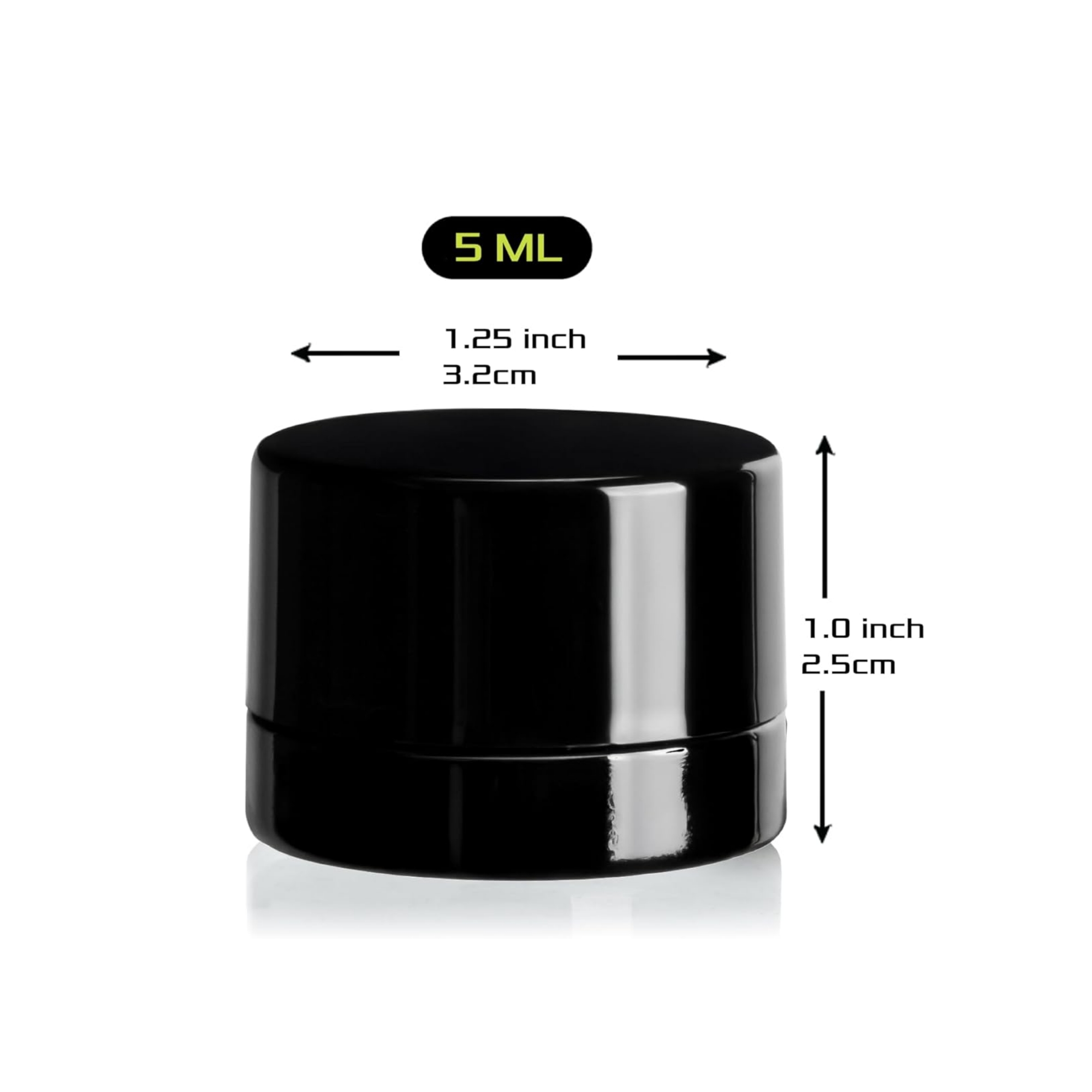 5ml Thick Black Glass Jars wit - Food Storage Set Glass ulasan dan harga