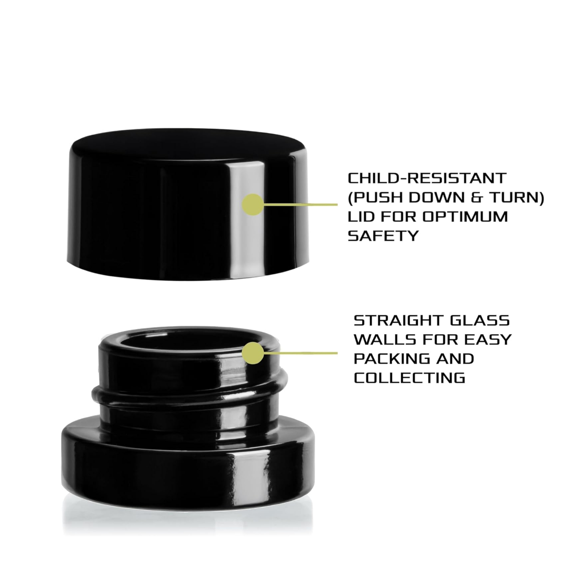 5ml Thick Black Glass Jars wit - Food Storage Set Glass ulasan dan harga